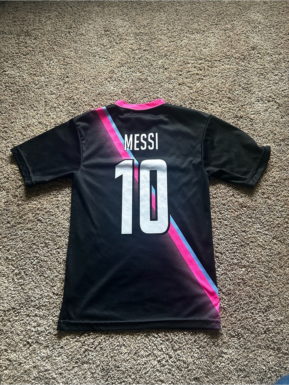 Lot of 4 Kids Black Soccer Jerseys Youth Small